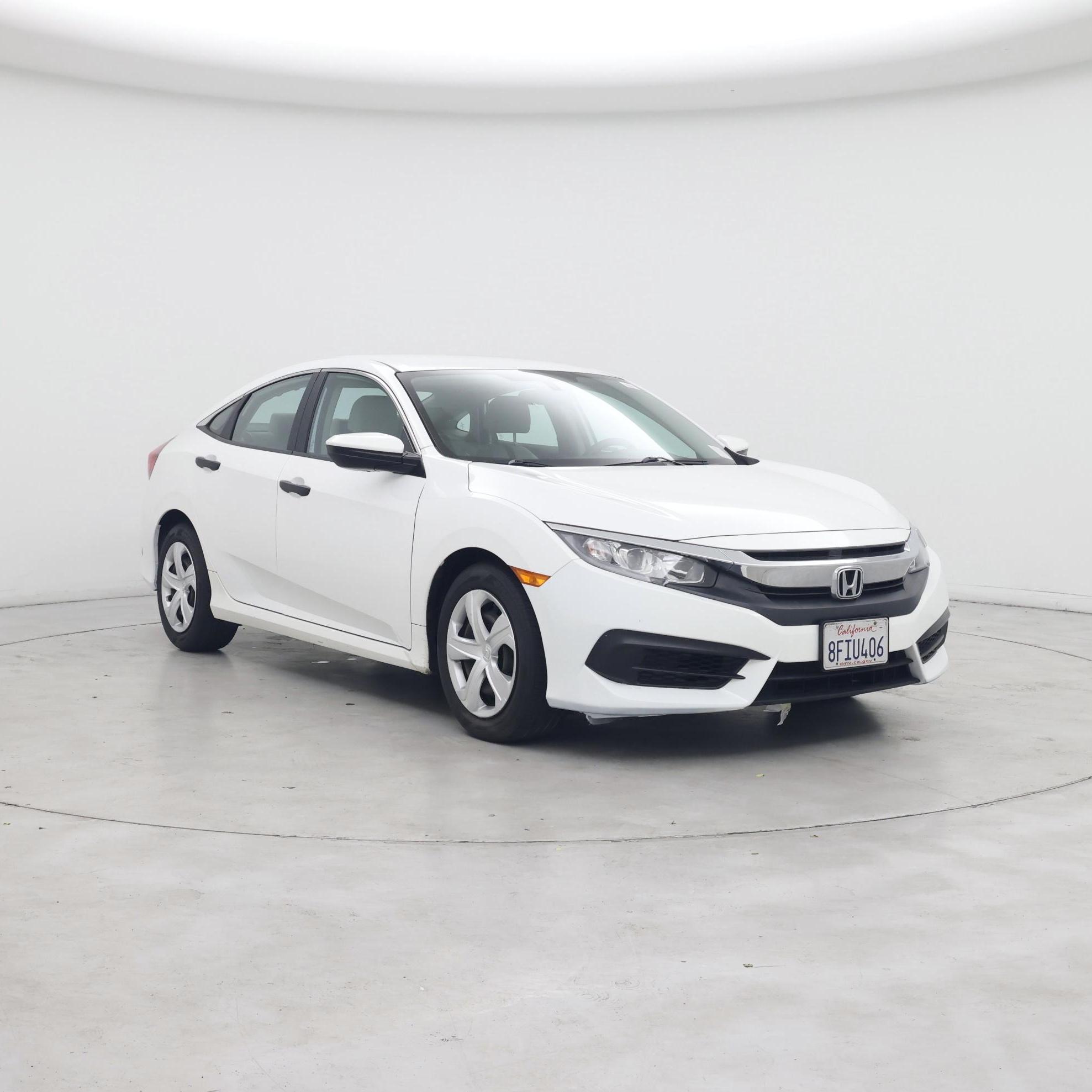 White 2018 Honda Civic LX Sedan Front-Wheel Drive Automatic