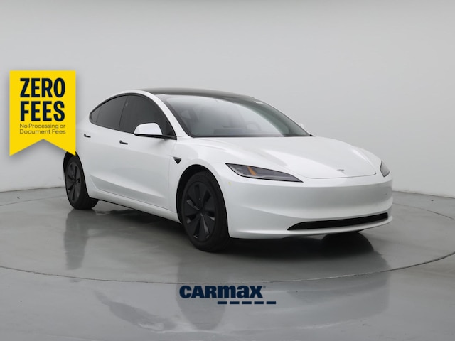 White 2025 Tesla Model 3 Long Range RWD Sedan Rear-Wheel Drive Automatic