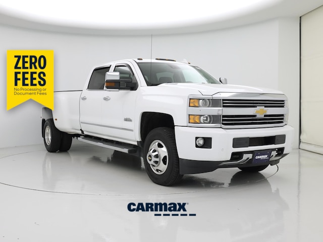 White 2015 Chevrolet Silverado 3500HD High Country Crew Cab 4WD Pickup Truck Four-Wheel Drive Automatic