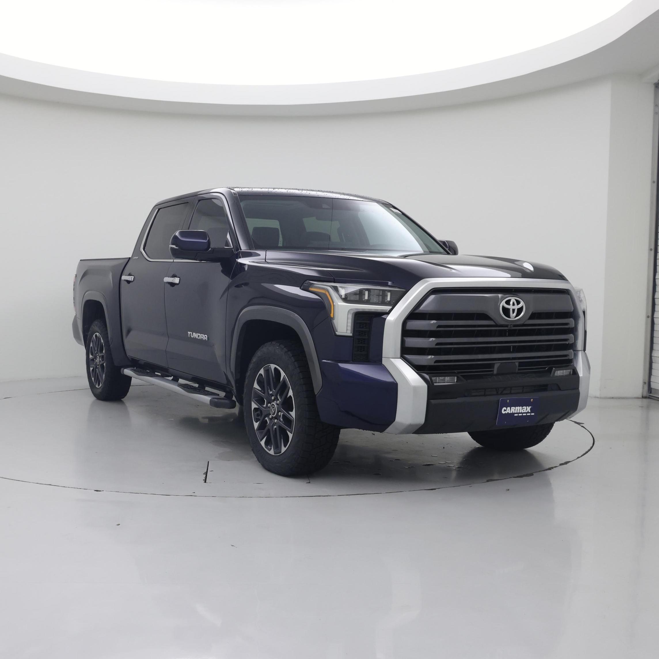 Blue 2023 Toyota Tundra Limited CrewMax Cab 4WD Pickup Truck Four-Wheel Drive Automatic