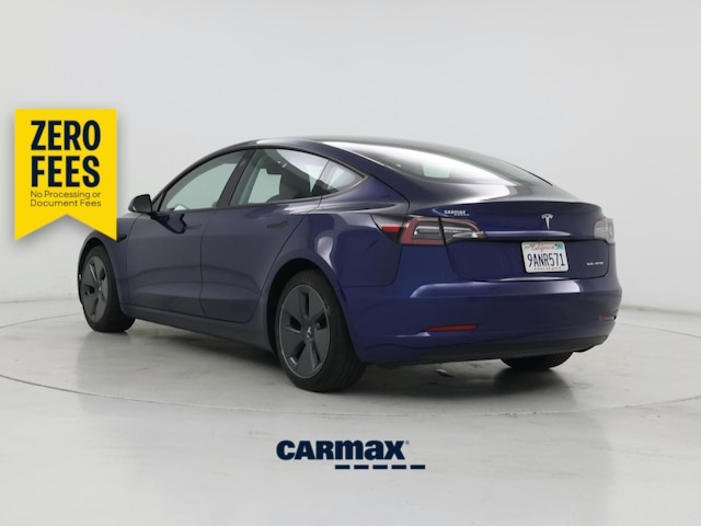 Blue 2022 Tesla Model 3 Long Range AWD Sedan All-Wheel Drive Automatic