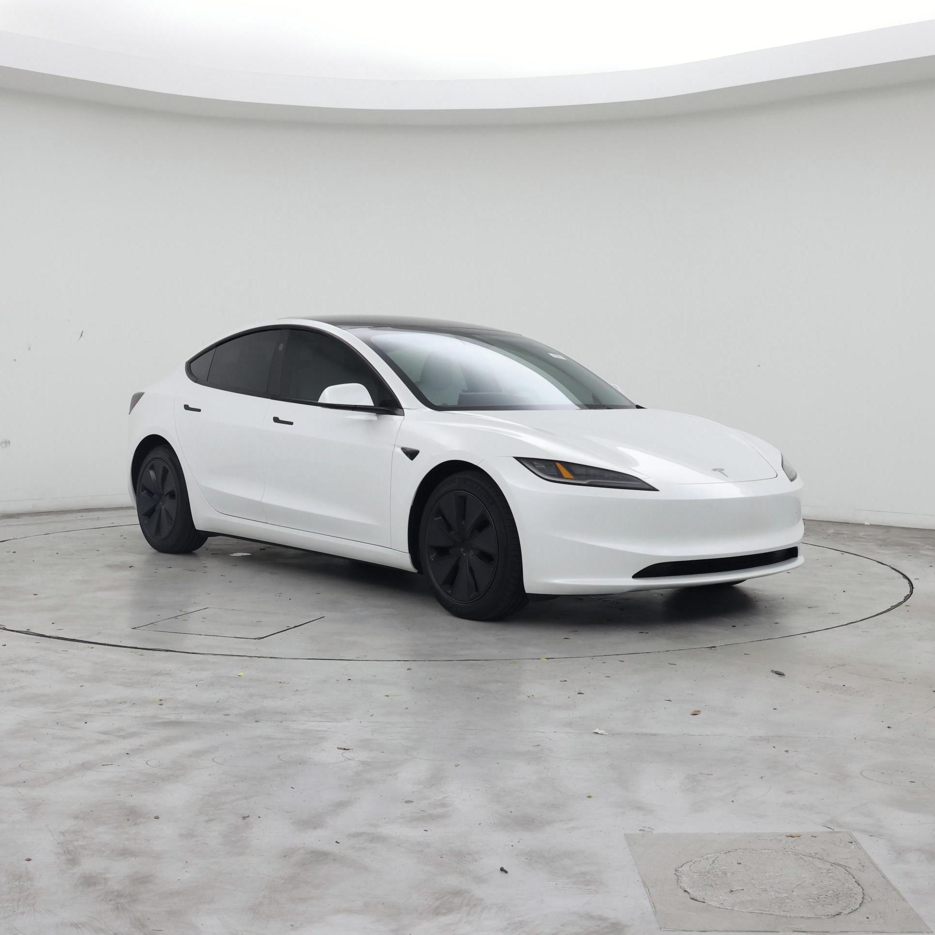 White 2025 Tesla Model 3 Sedan All-Wheel Drive Automatic