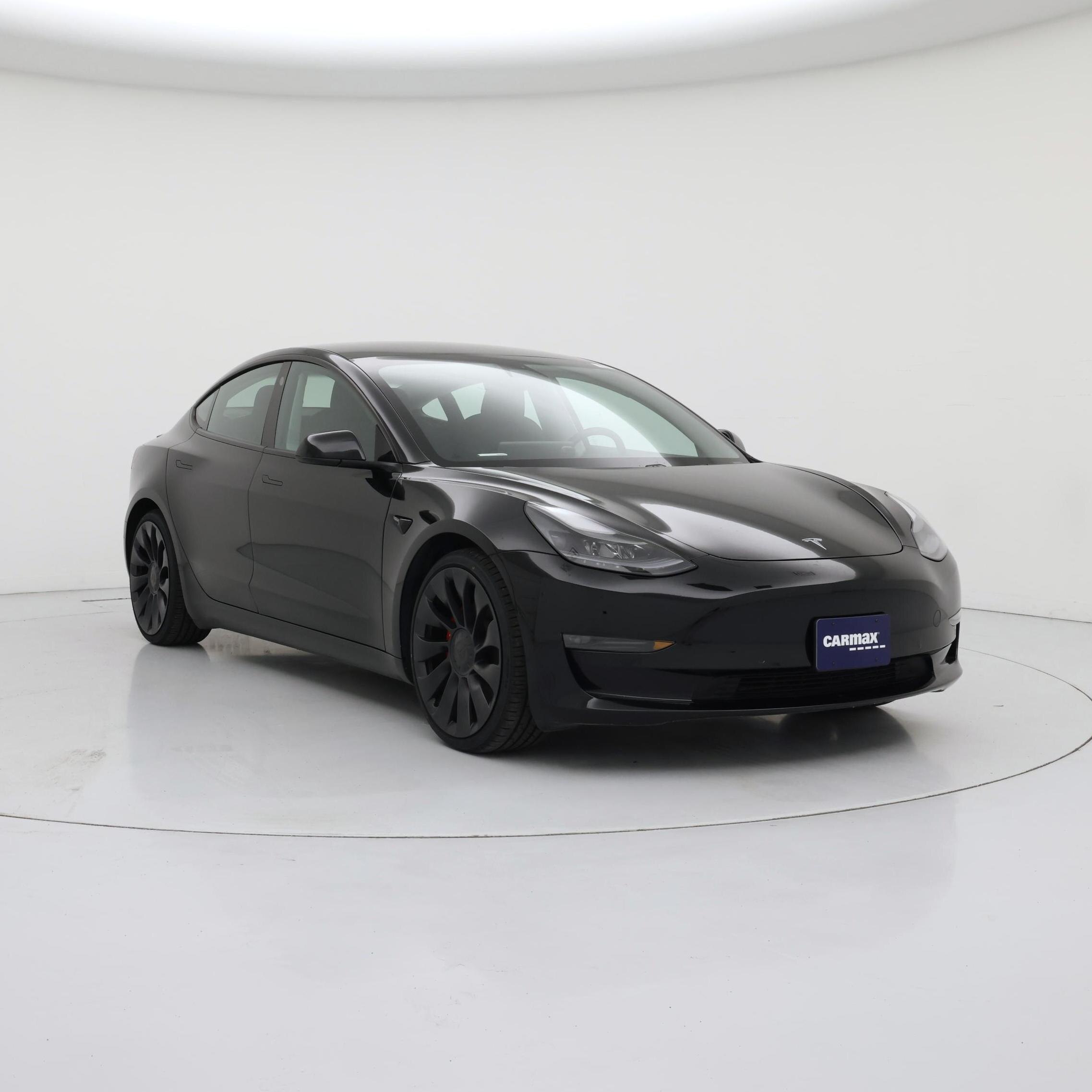 Black 2021 Tesla Model 3 Performance AWD Sedan All-Wheel Drive Automatic