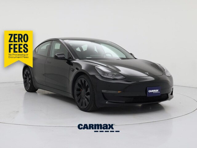 Black 2021 Tesla Model 3 Performance AWD Sedan All-Wheel Drive Automatic