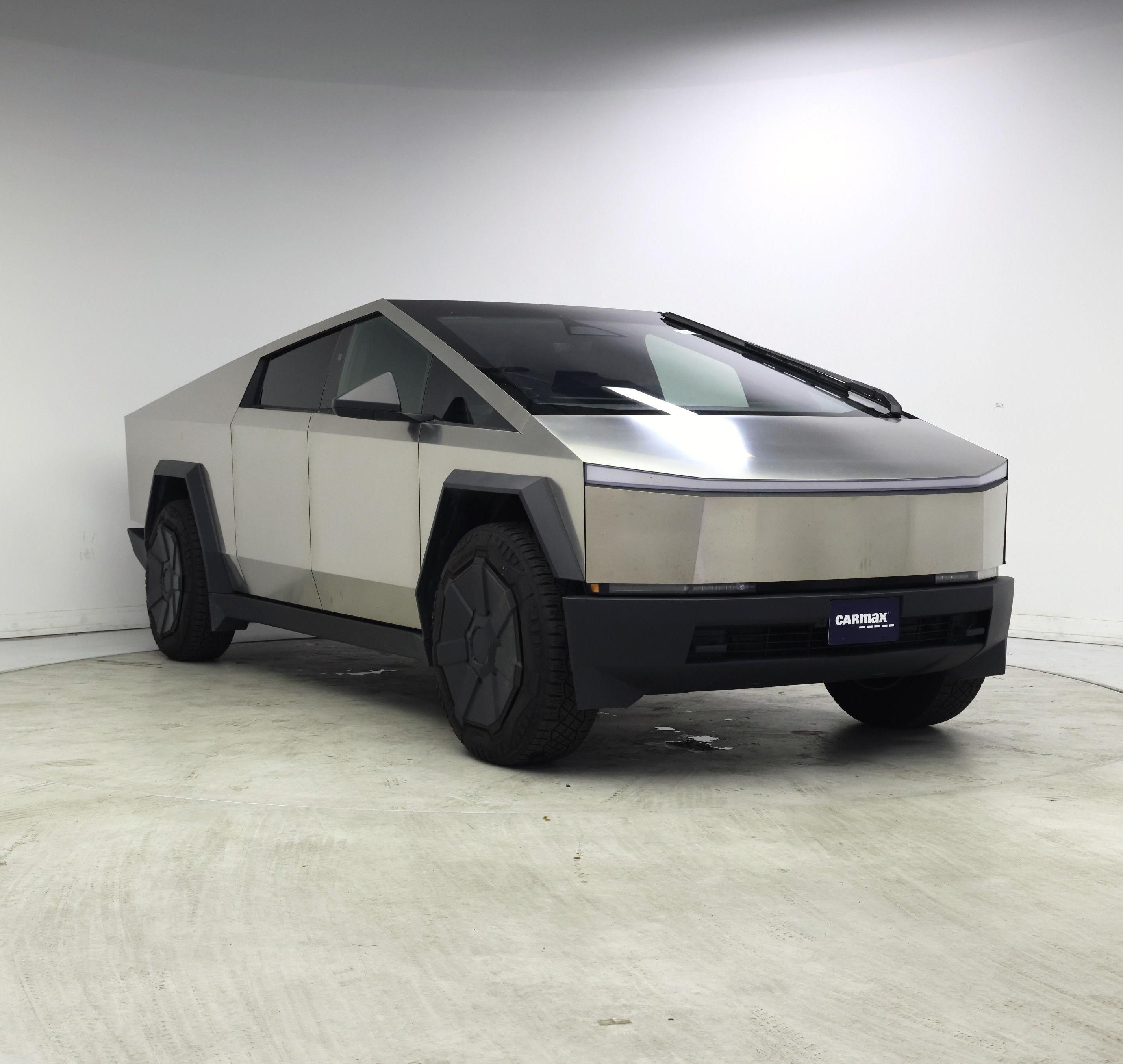 Silver 2025 Tesla Cybertruck Pickup Truck Rear-Wheel Drive Automatic
