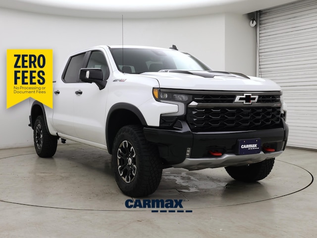 White 2023 Chevrolet Silverado 1500 ZR2 Crew Cab 4WD Pickup Truck Four-Wheel Drive Automatic
