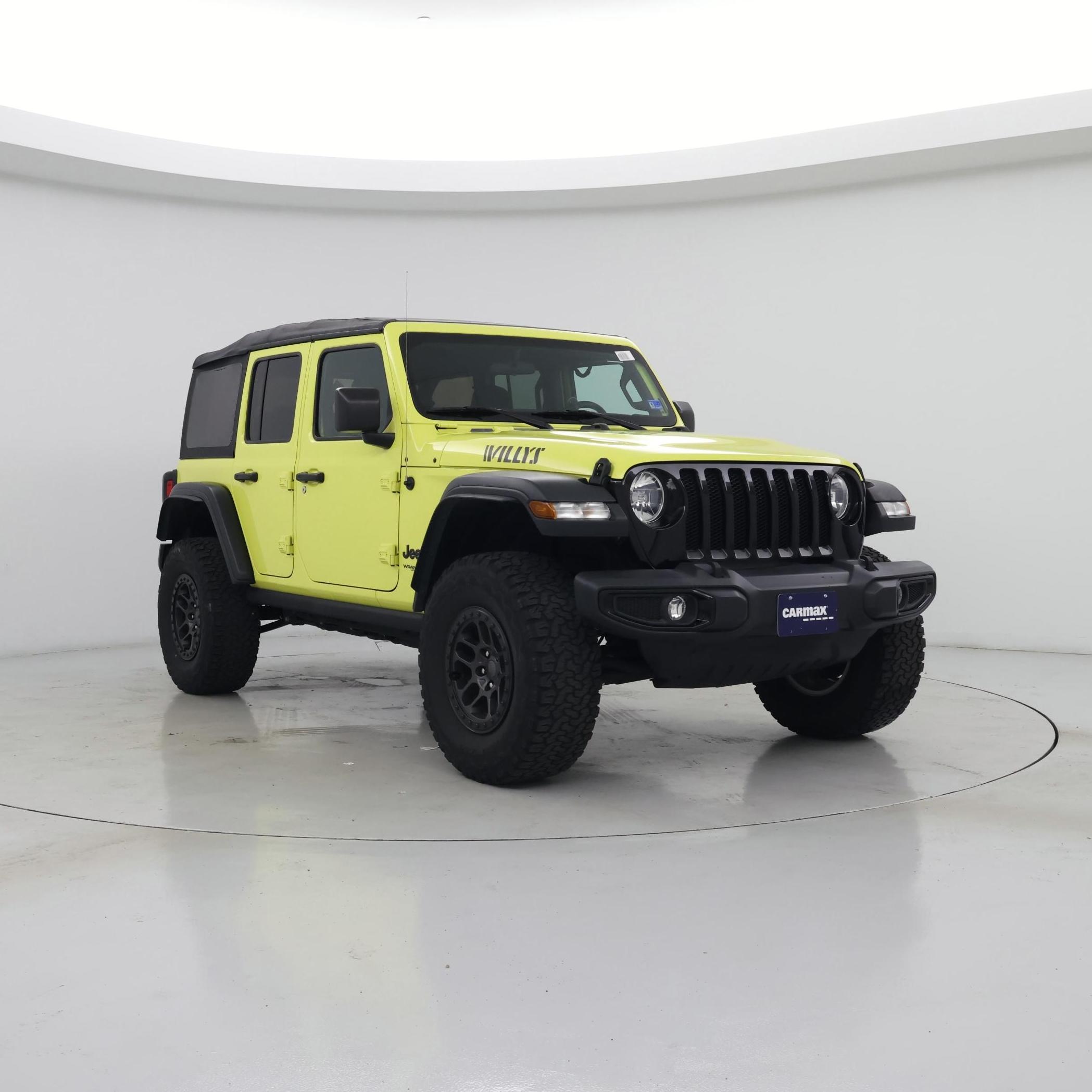 Yellow 2022 Jeep Wrangler Unlimited Willys 4WD SUV / Crossover Four-Wheel Drive Automatic