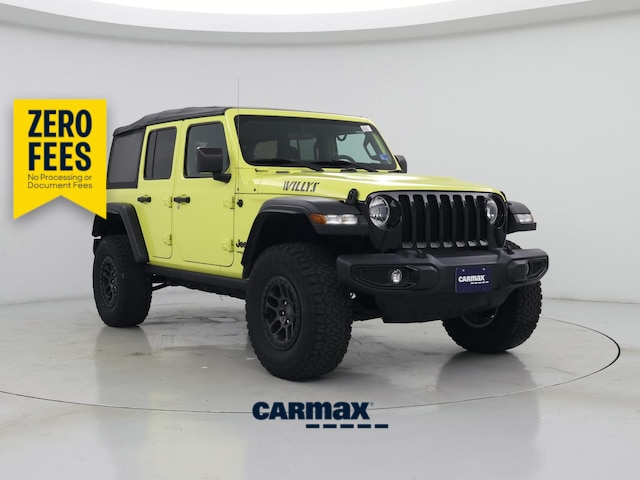 Yellow 2022 Jeep Wrangler Unlimited Willys 4WD SUV / Crossover Four-Wheel Drive Automatic