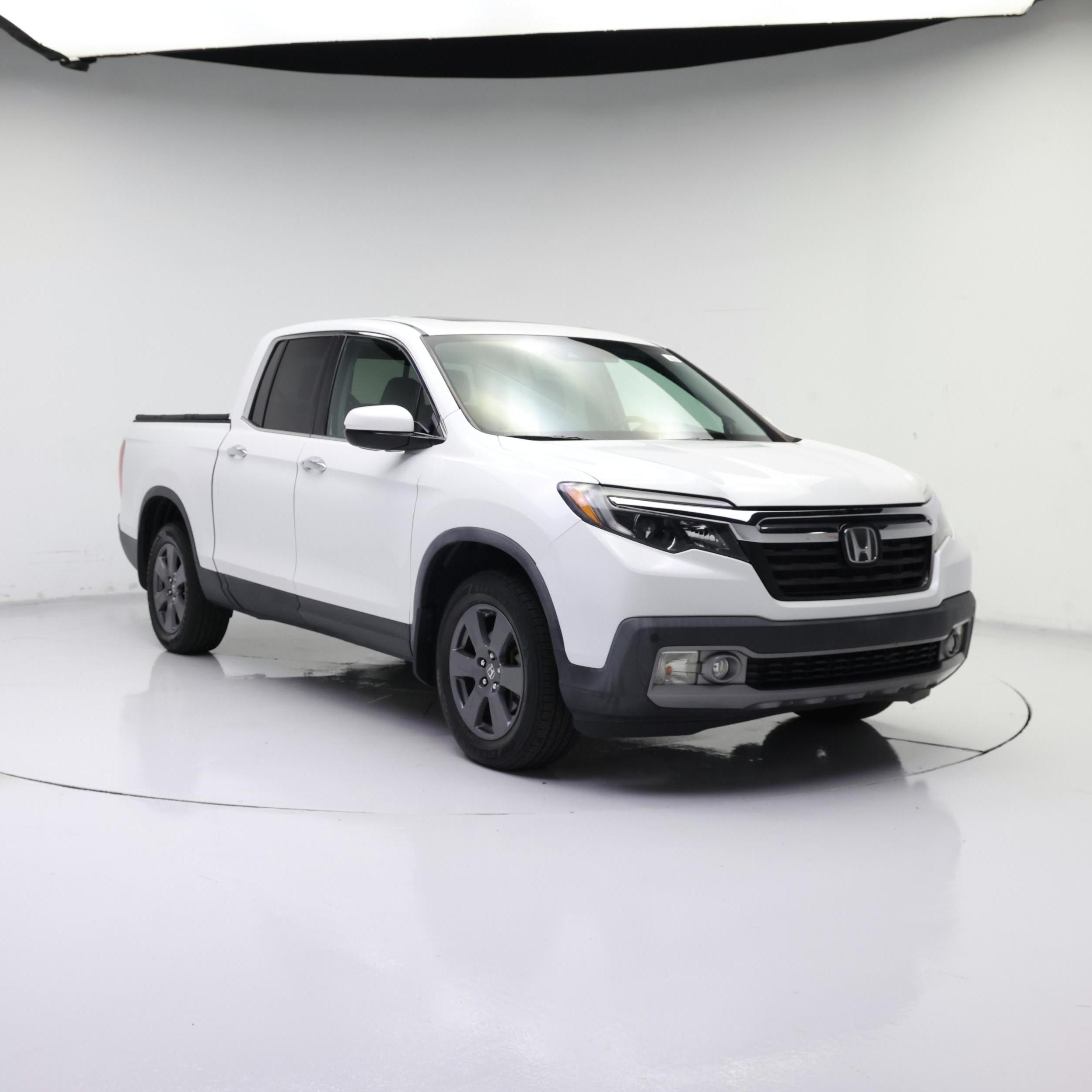 White 2020 Honda Ridgeline Pickup Truck All-Wheel Drive Automatic