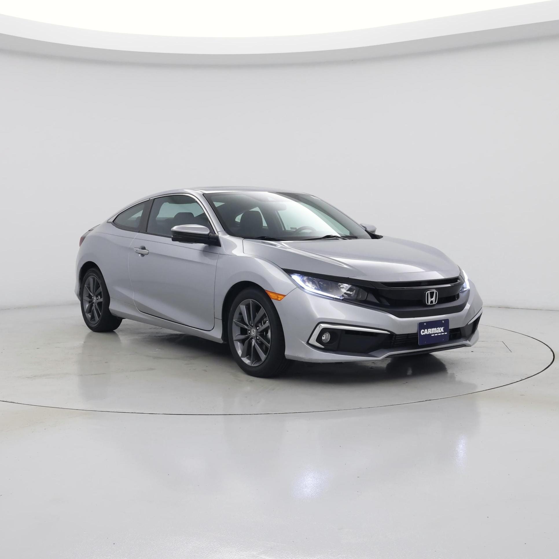 Silver 2020 Honda Civic EX Coupe FWD Coupe Front-Wheel Drive Automatic