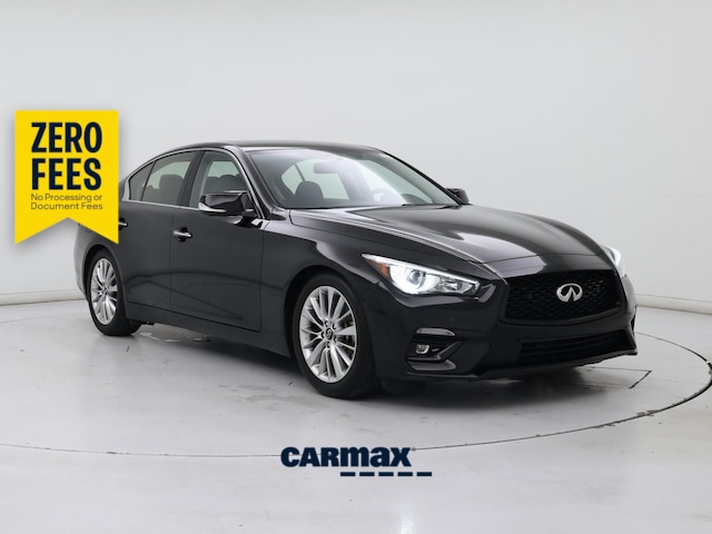 Black 2021 INFINITI Q50 3.0t Luxe AWD Sedan All-Wheel Drive Automatic