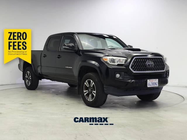 Black 2018 Toyota Tacoma TRD Sport Double Cab LB 4WD Pickup Truck Four-Wheel Drive Automatic