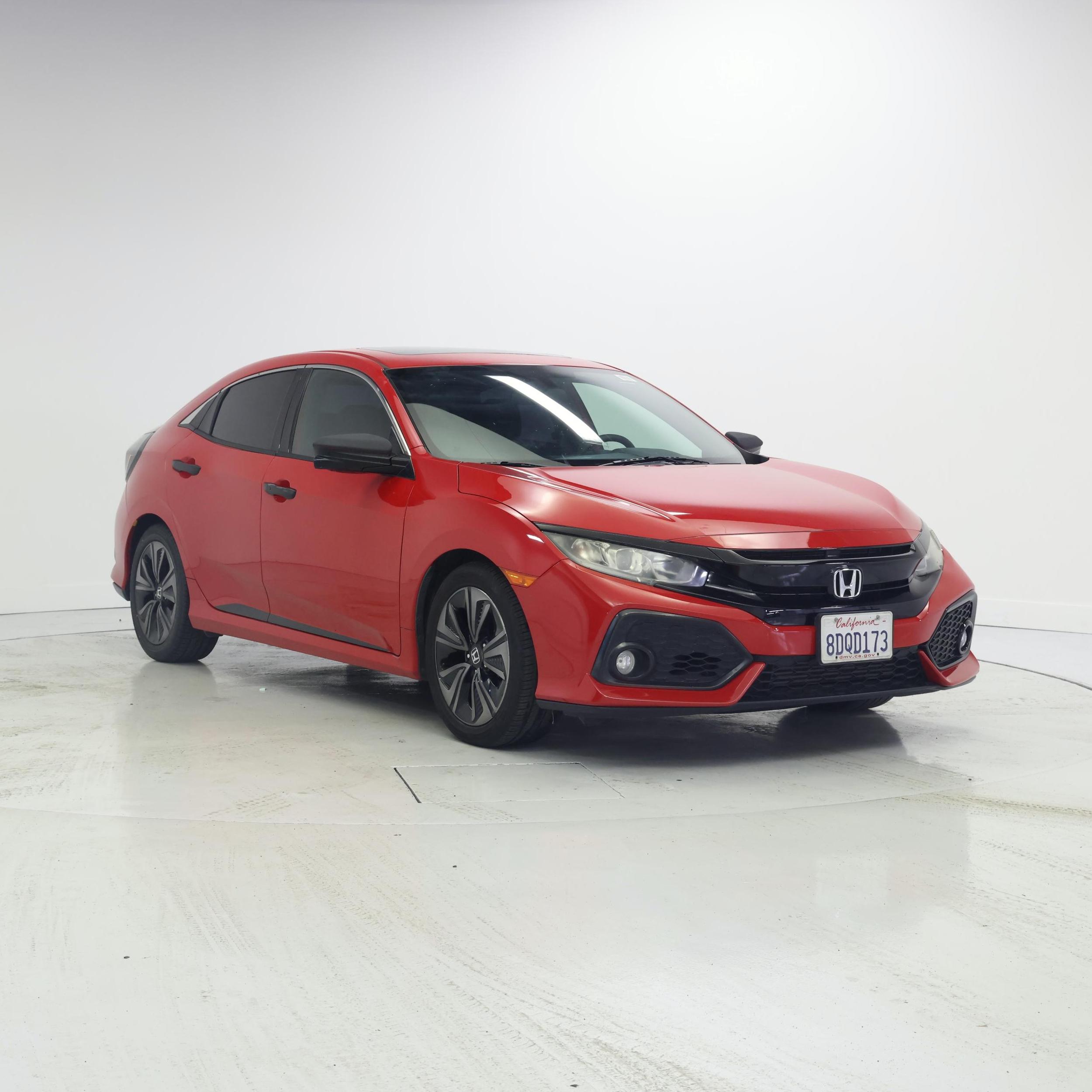 Red 2018 Honda Civic Hatchback Hatchback Front-Wheel Drive Automatic