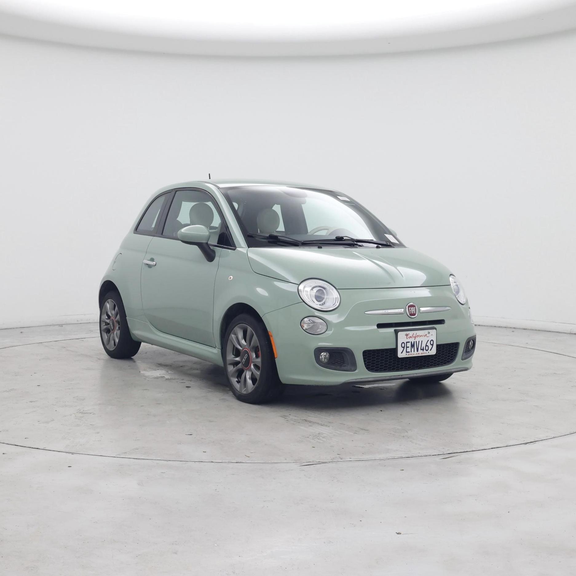 Green 2015 FIAT 500 Hatchback Front-Wheel Drive Automatic