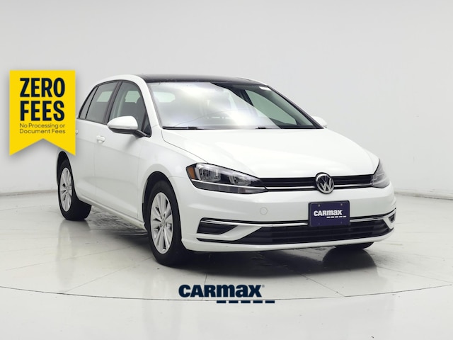 White 2021 Volkswagen Golf TSI FWD Hatchback Front-Wheel Drive Automatic