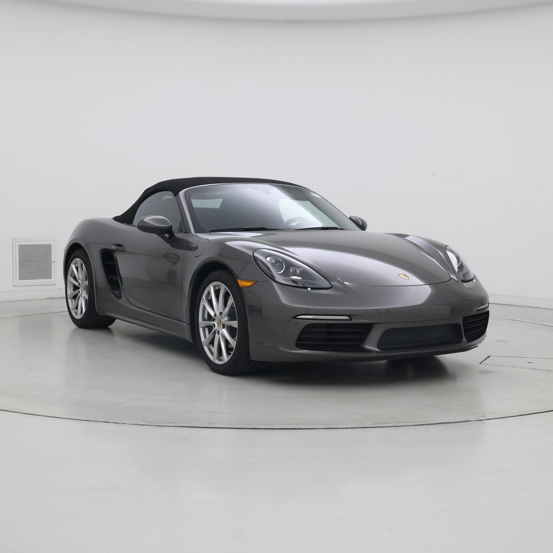Gray 2018 Porsche 718 Boxster Convertible Rear-Wheel Drive Automatic