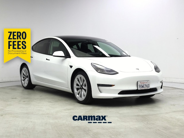 White 2022 Tesla Model 3 Long Range AWD Sedan All-Wheel Drive Automatic