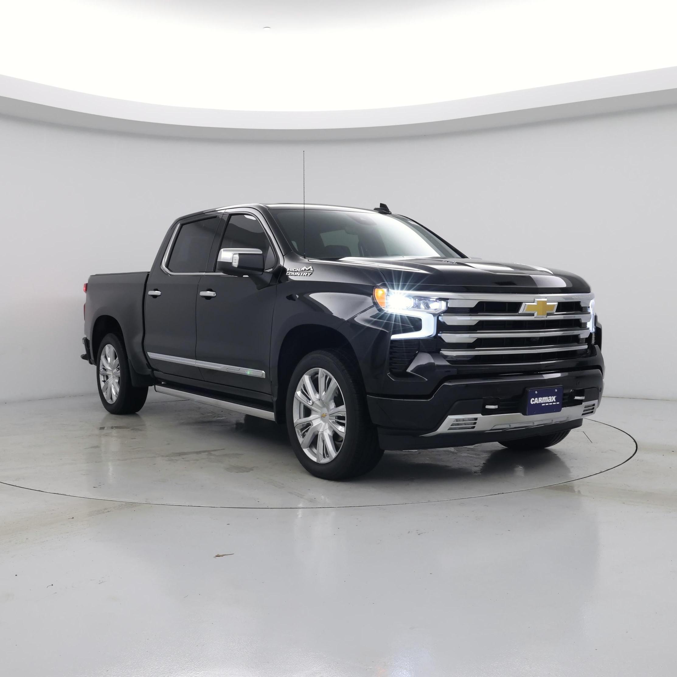 Black 2025 Chevrolet Silverado 1500 High Country Crew Cab 4WD Pickup Truck Four-Wheel Drive Automatic