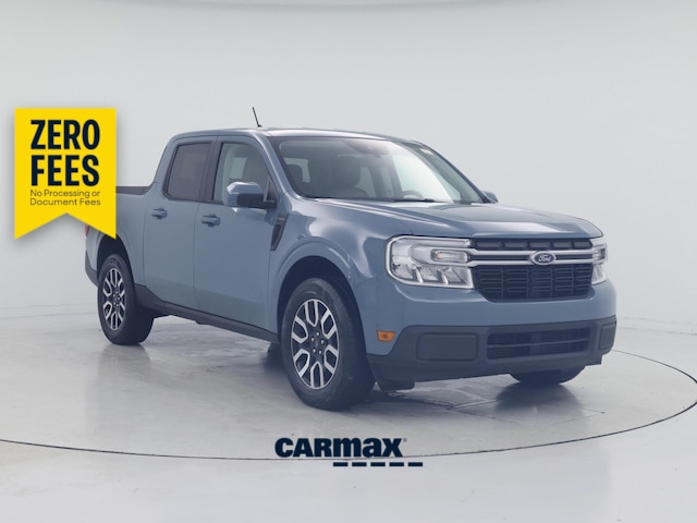 Blue 2022 Ford Maverick Lariat SuperCrew FWD Pickup Truck Front-Wheel Drive Automatic