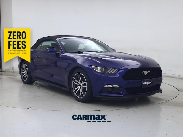 Blue 2016 Ford Mustang EcoBoost Premium Convertible RWD Convertible Rear-Wheel Drive Automatic