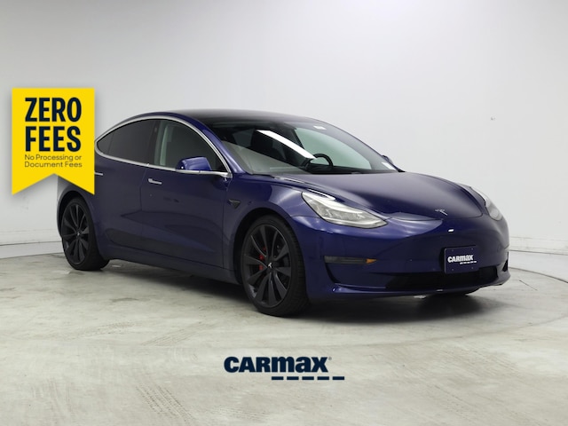 Blue 2020 Tesla Model 3 Performance AWD Sedan All-Wheel Drive Automatic