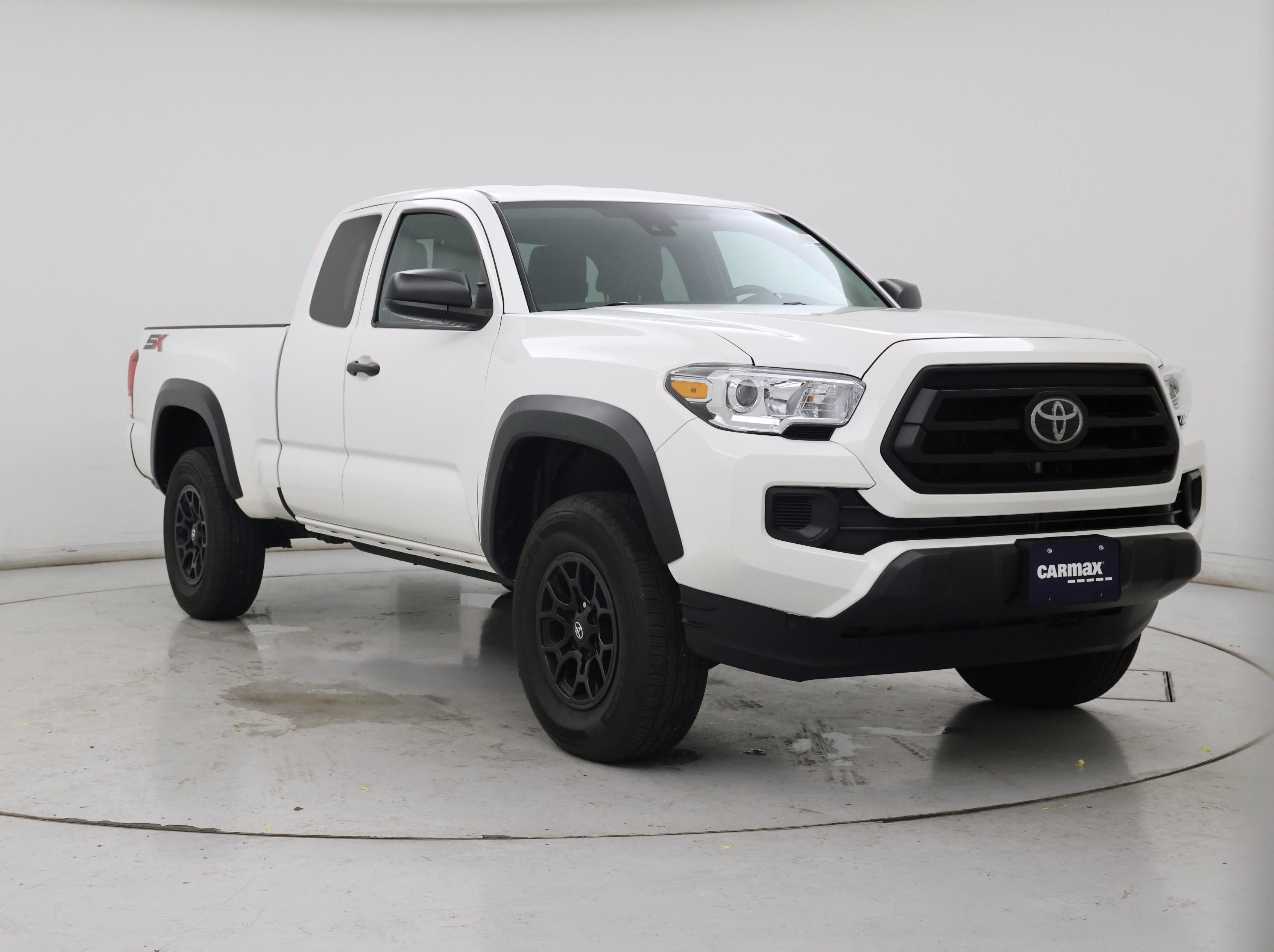 White 2022 Toyota Tacoma SR V6 Access Cab 4WD Pickup Truck Four-Wheel Drive Automatic