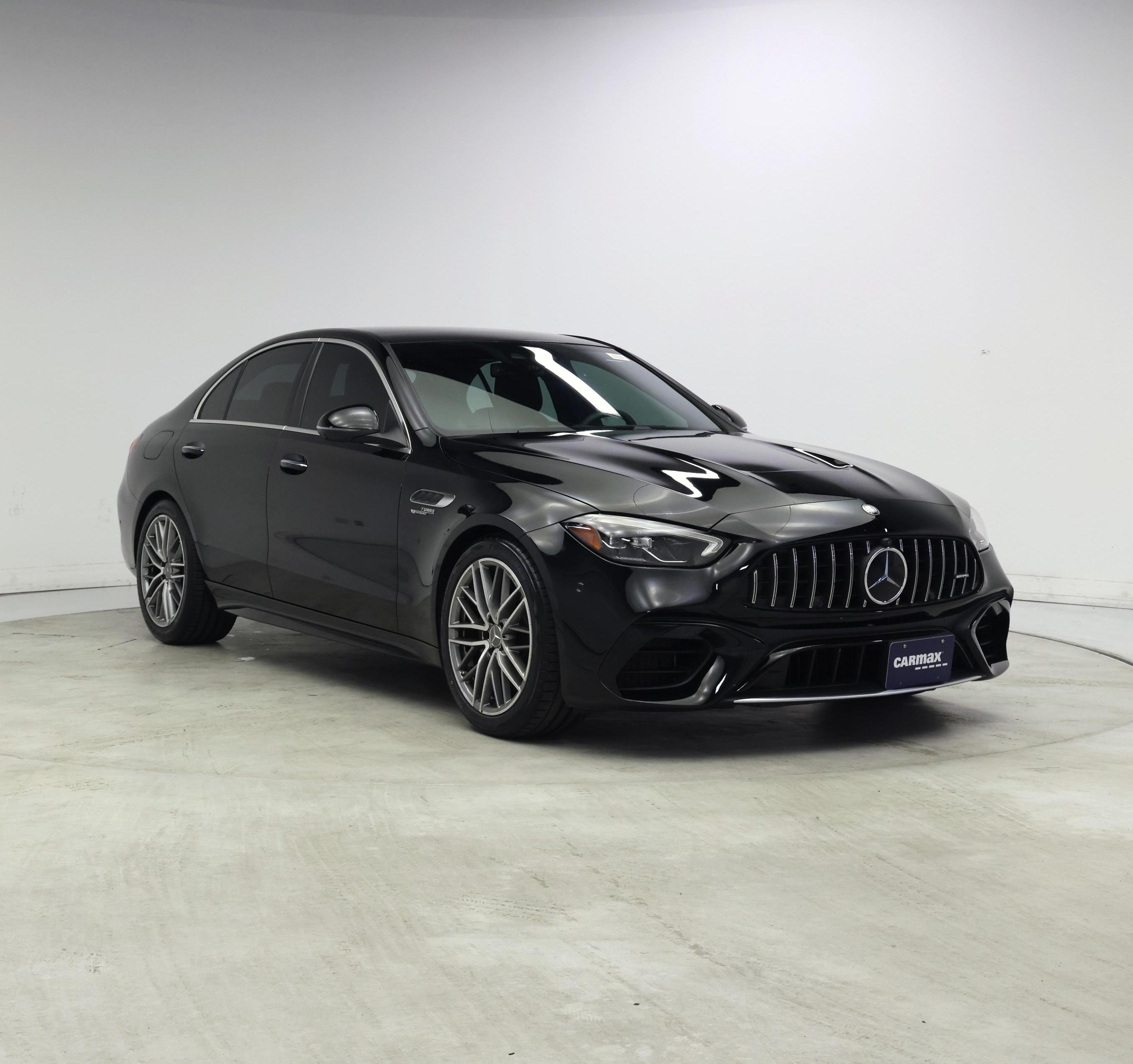 Black 2024 Mercedes-Benz C-Class AMG C 63 S E Performance AWD Sedan All-Wheel Drive Automatic