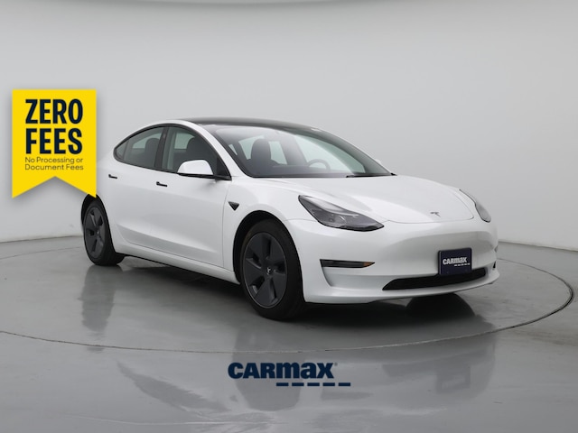 White 2022 Tesla Model 3 Sedan Rear-Wheel Drive Automatic