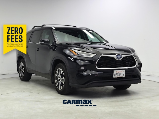 Black 2022 Toyota Highlander Hybrid XLE AWD SUV / Crossover All-Wheel Drive Automatic