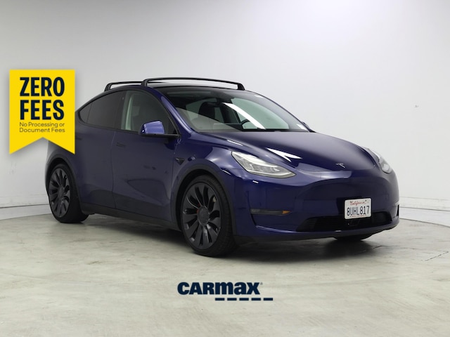 Blue 2020 Tesla Model Y Performance AWD SUV / Crossover All-Wheel Drive Automatic