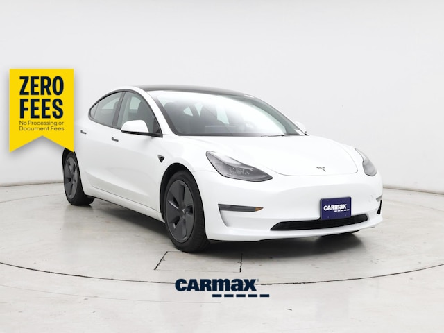White 2023 Tesla Model 3 RWD Sedan Rear-Wheel Drive Automatic