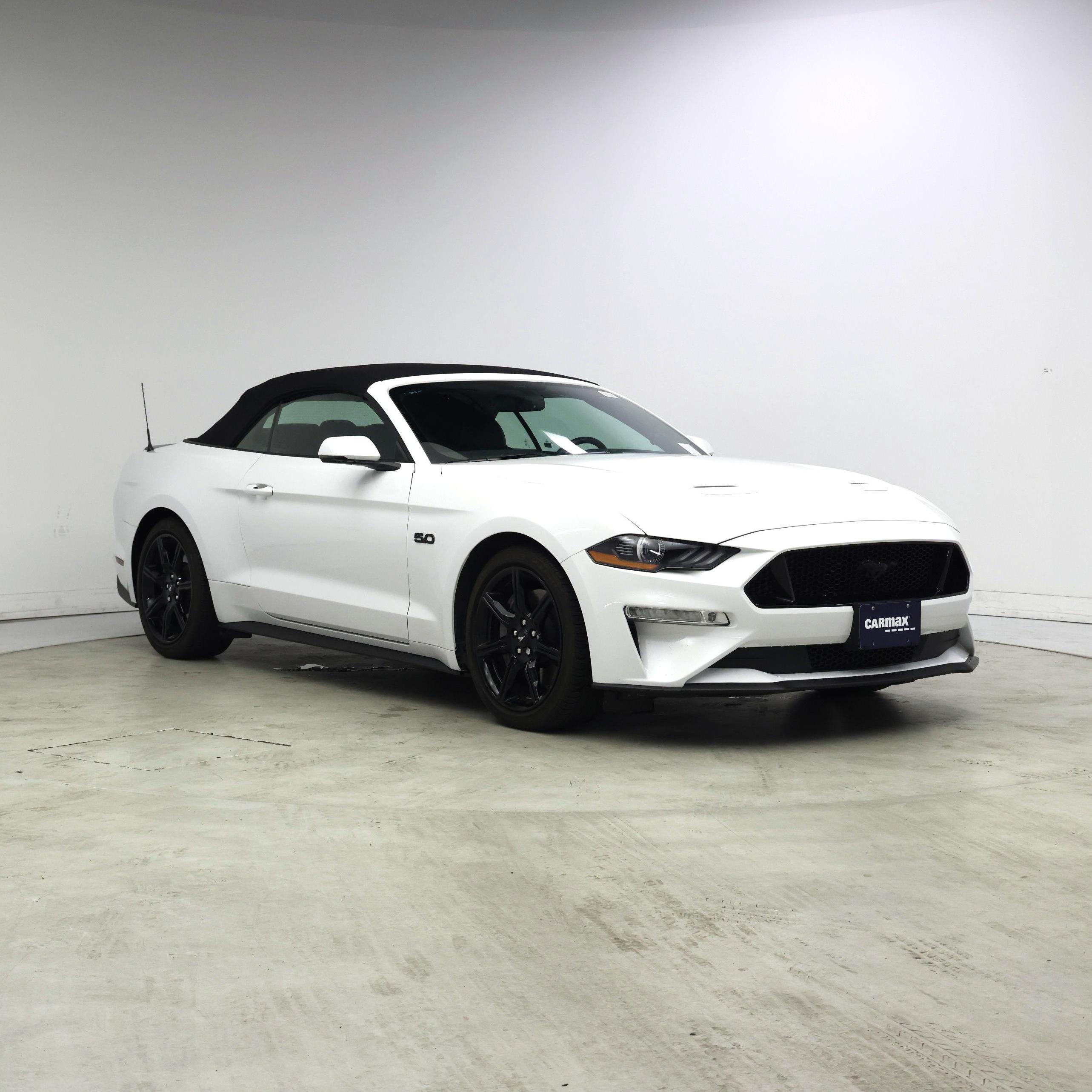 White 2020 Ford Mustang GT Premium Convertible RWD Convertible Rear-Wheel Drive Automatic