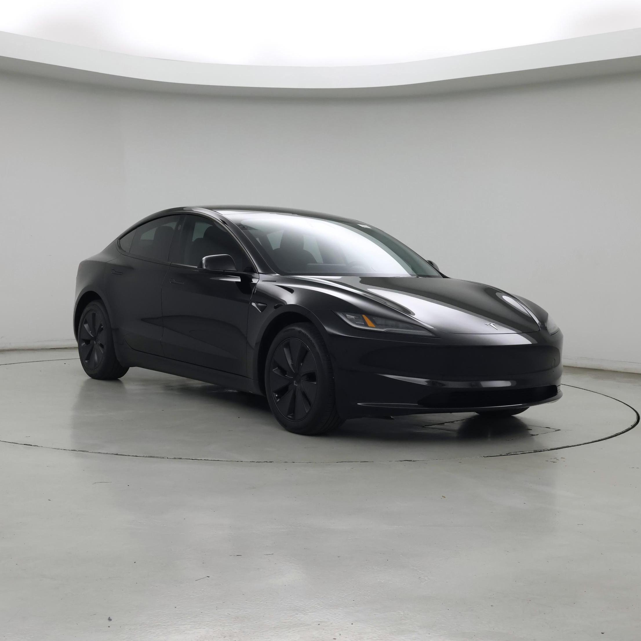 Black 2025 Tesla Model 3 Sedan Rear-Wheel Drive Automatic