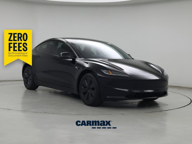 Black 2025 Tesla Model 3 Sedan Rear-Wheel Drive Automatic