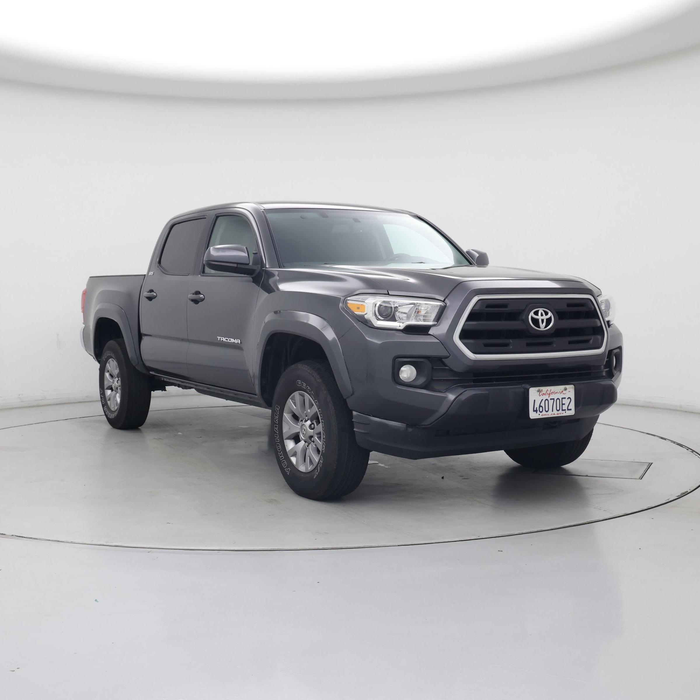 Gray 2017 Toyota Tacoma SR5 V6 Double Cab RWD Pickup Truck 4X2 Automatic
