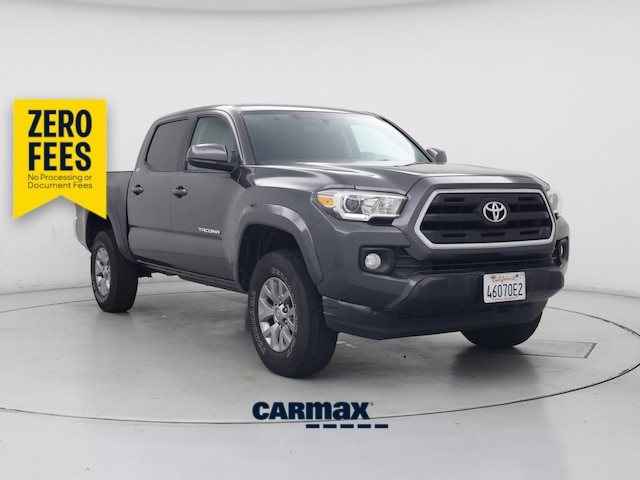 Gray 2017 Toyota Tacoma SR5 V6 Double Cab RWD Pickup Truck 4X2 Automatic