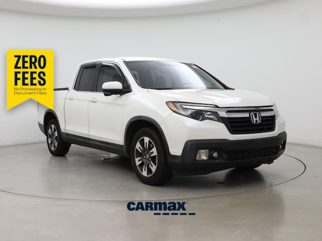 White 2017 Honda Ridgeline RTL-T Pickup Truck Front-Wheel Drive Automatic