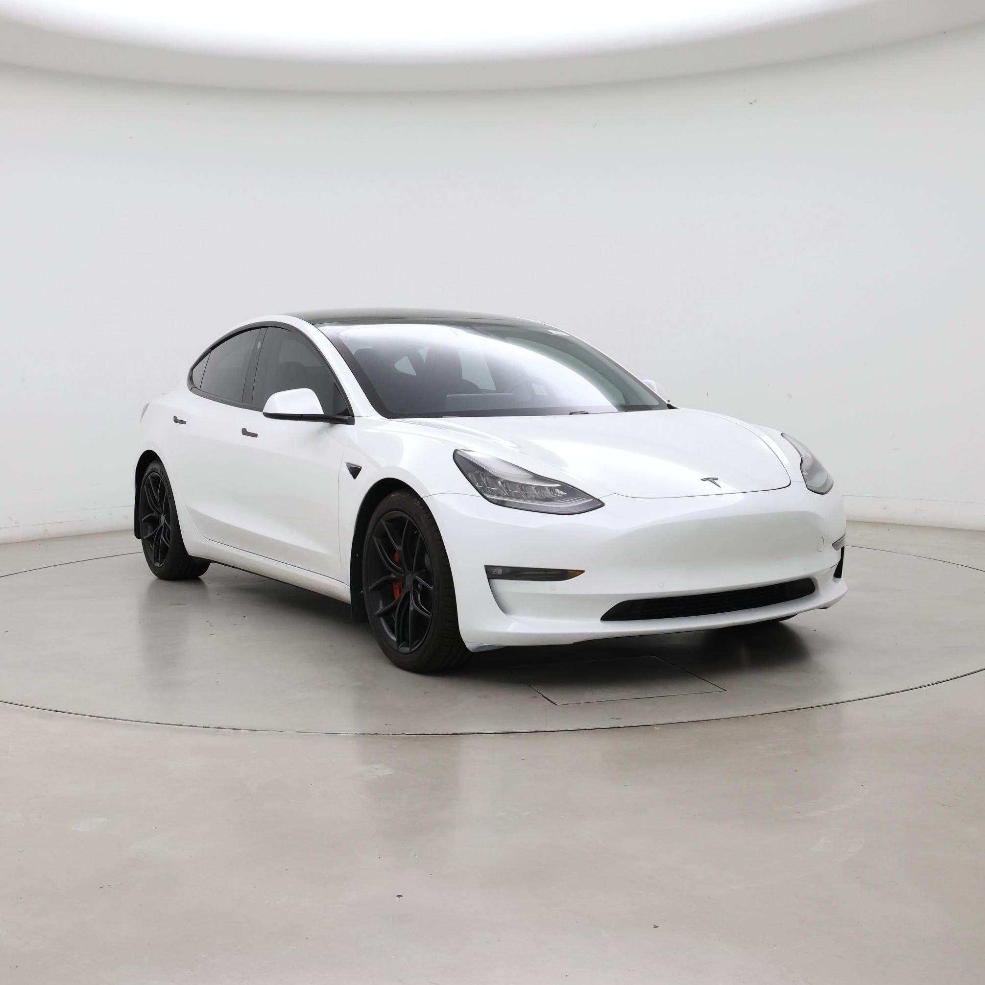 White 2021 Tesla Model 3 Performance AWD Sedan All-Wheel Drive Automatic