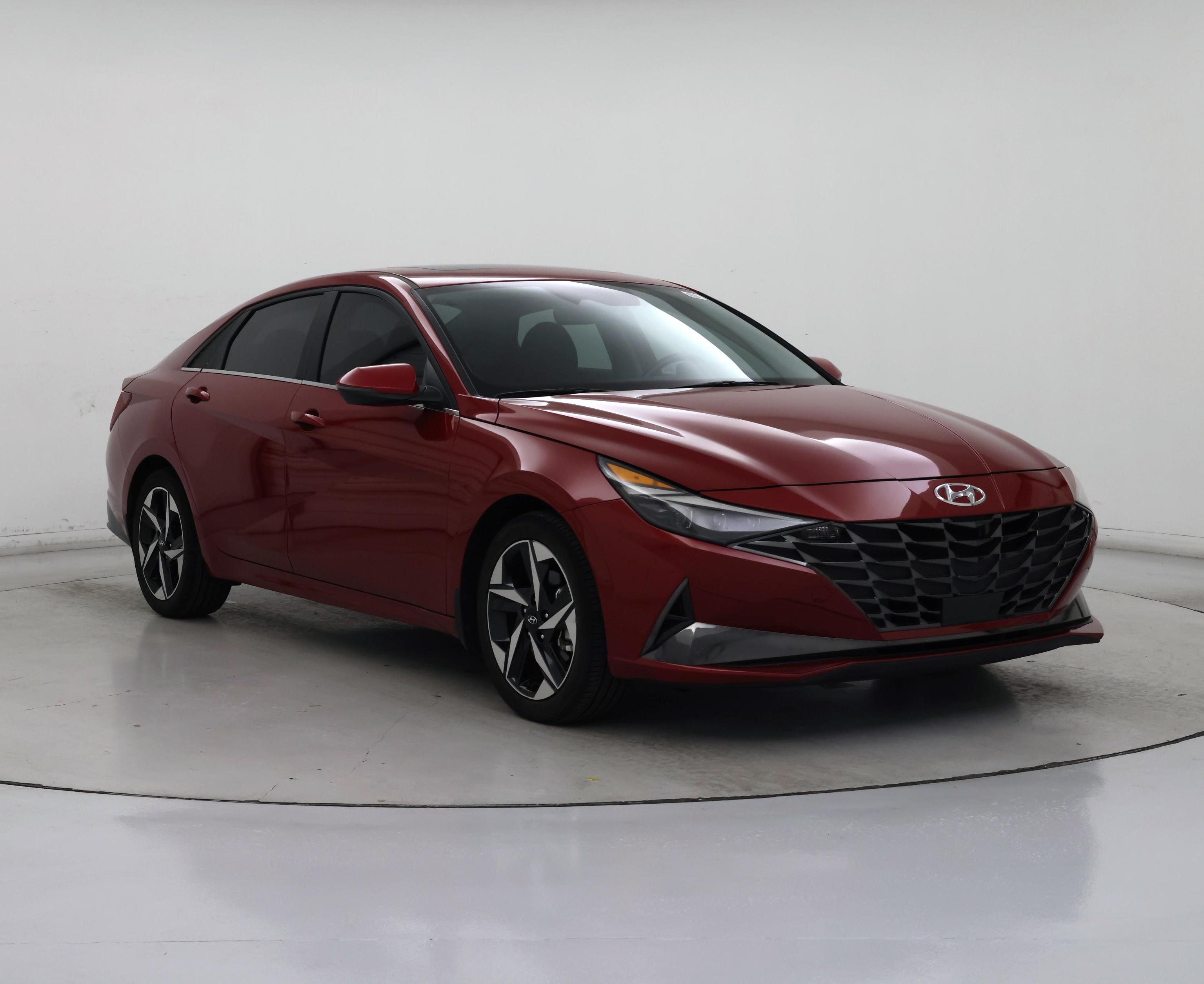 Red 2023 Hyundai Elantra Hybrid Sedan Front-Wheel Drive Automatic