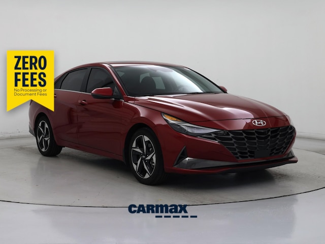 Red 2023 Hyundai Elantra Hybrid Sedan Front-Wheel Drive Automatic