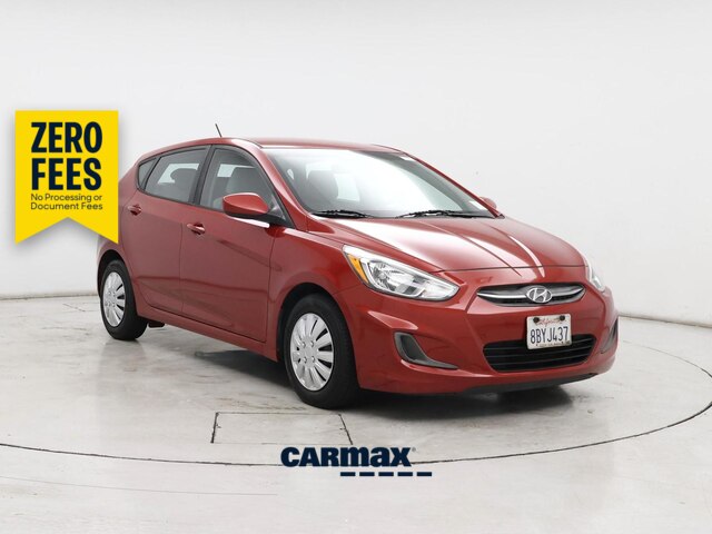 Red 2017 Hyundai Accent Hatchback Front-Wheel Drive Automatic