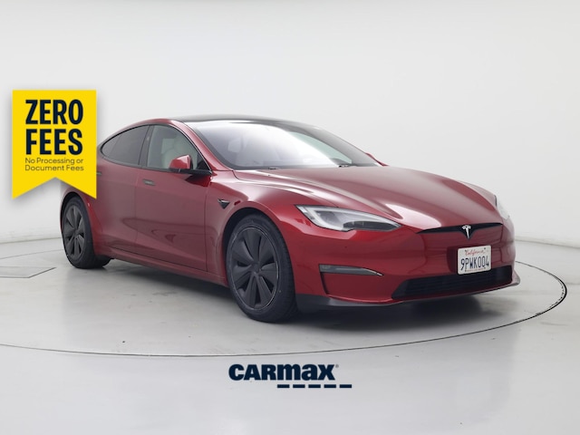 Red 2024 Tesla Model S Sedan All-Wheel Drive Automatic