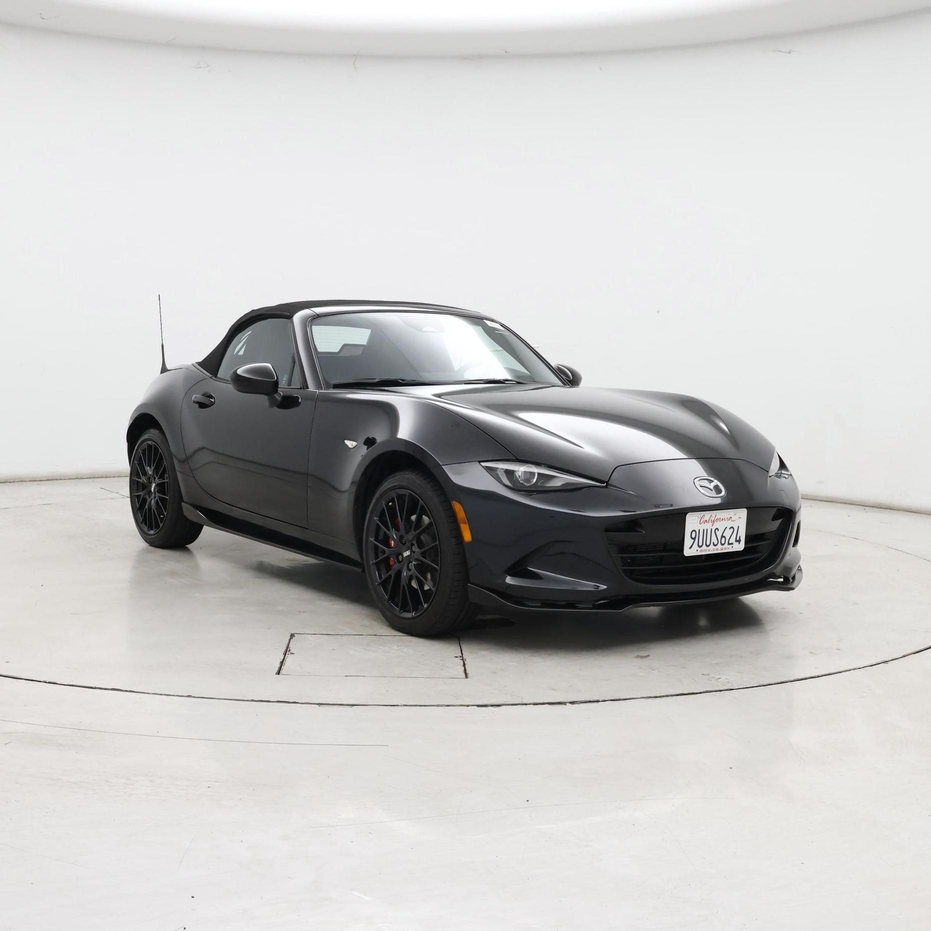 Black 2025 Mazda MX-5 Miata Convertible Rear-Wheel Drive Manual