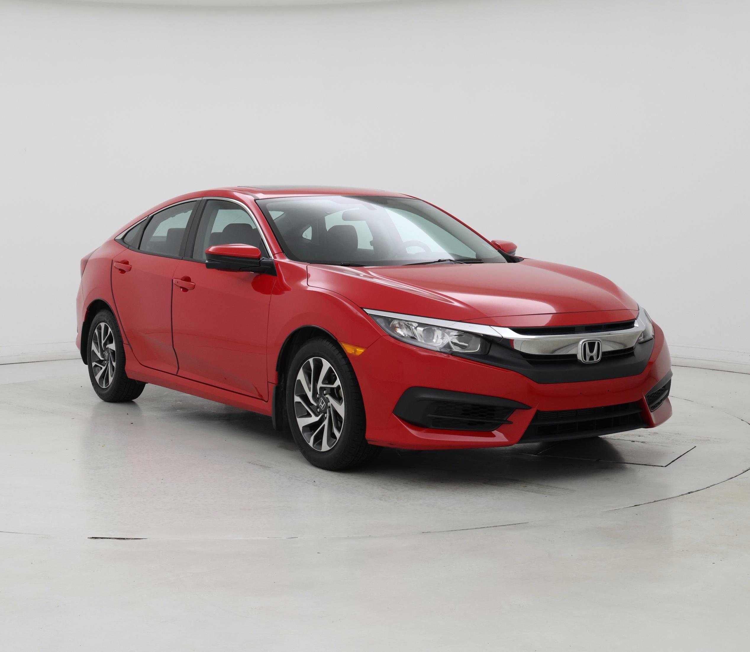 Red 2016 Honda Civic Sedan Front-Wheel Drive Automatic