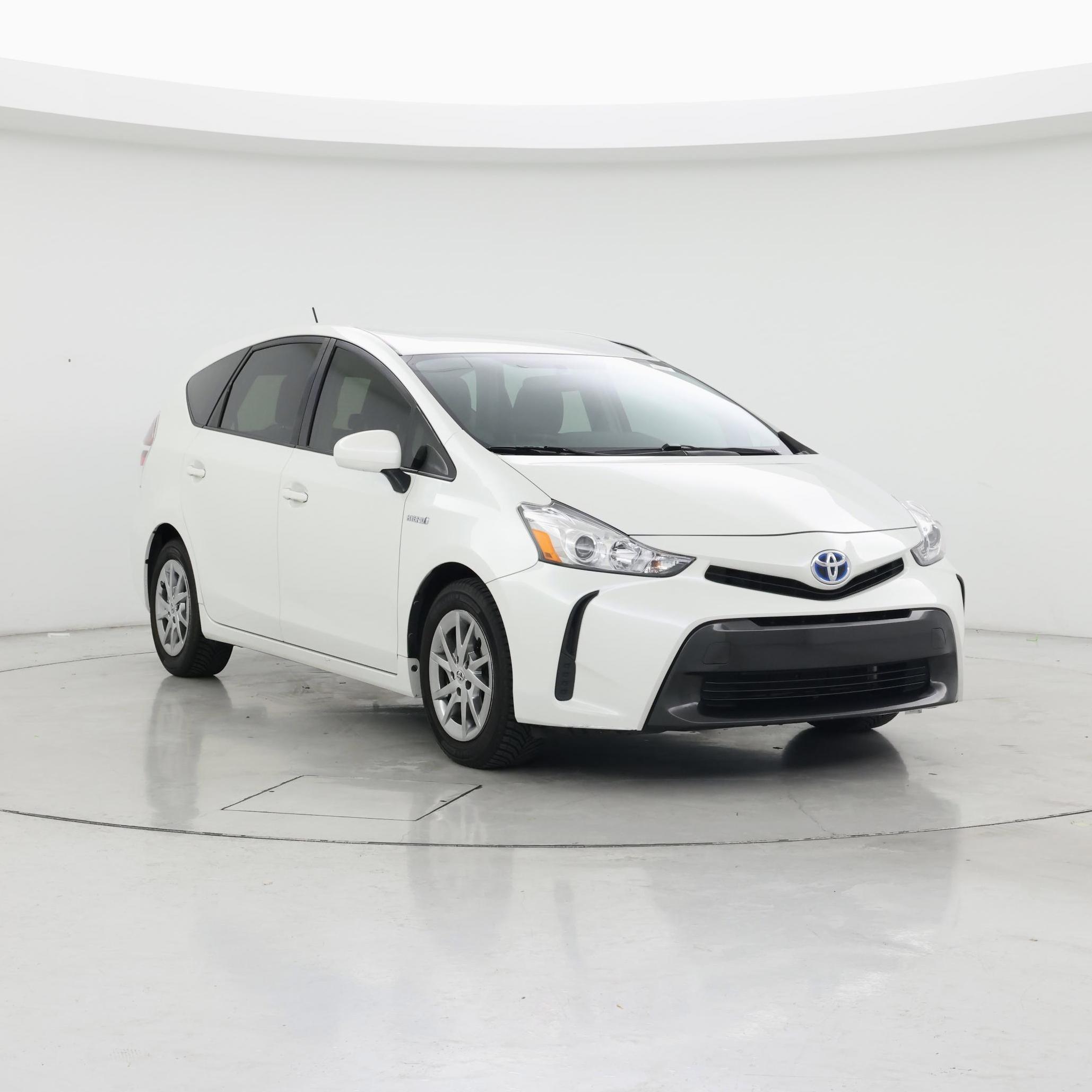 White 2015 Toyota Prius v Wagon Front-Wheel Drive Automatic