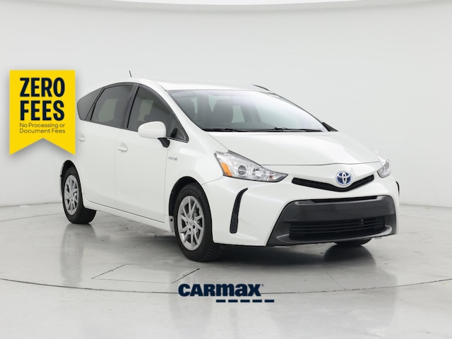 White 2015 Toyota Prius v Wagon Front-Wheel Drive Automatic