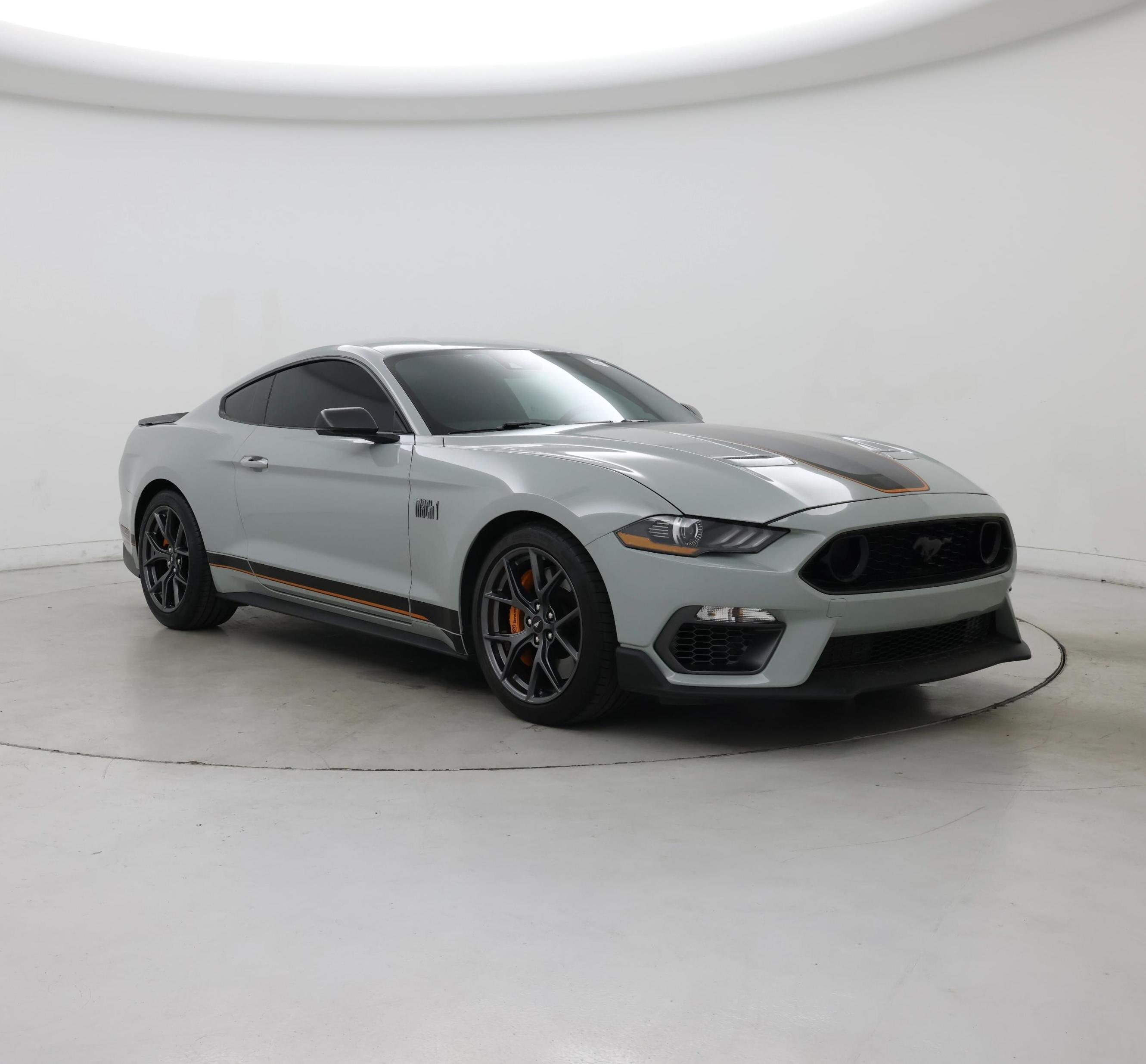 Gray 2021 Ford Mustang Coupe Rear-Wheel Drive Manual