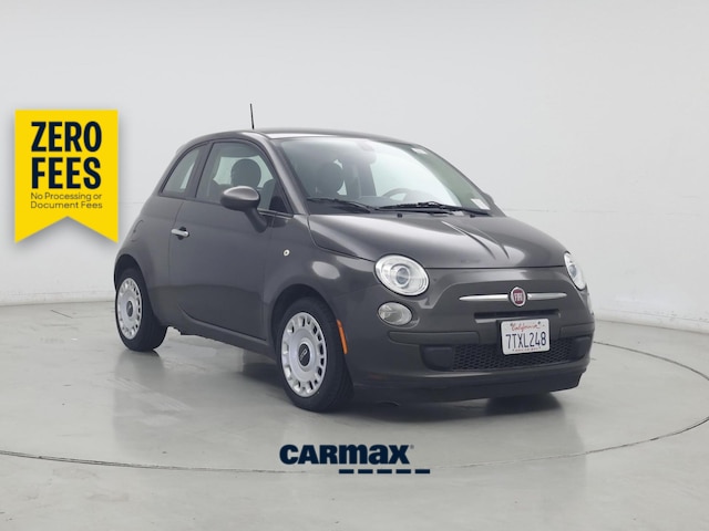 Black 2016 FIAT 500 Hatchback Front-Wheel Drive Manual