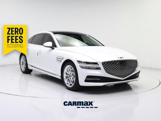White 2021 Genesis G80 Sedan Rear-Wheel Drive Automatic