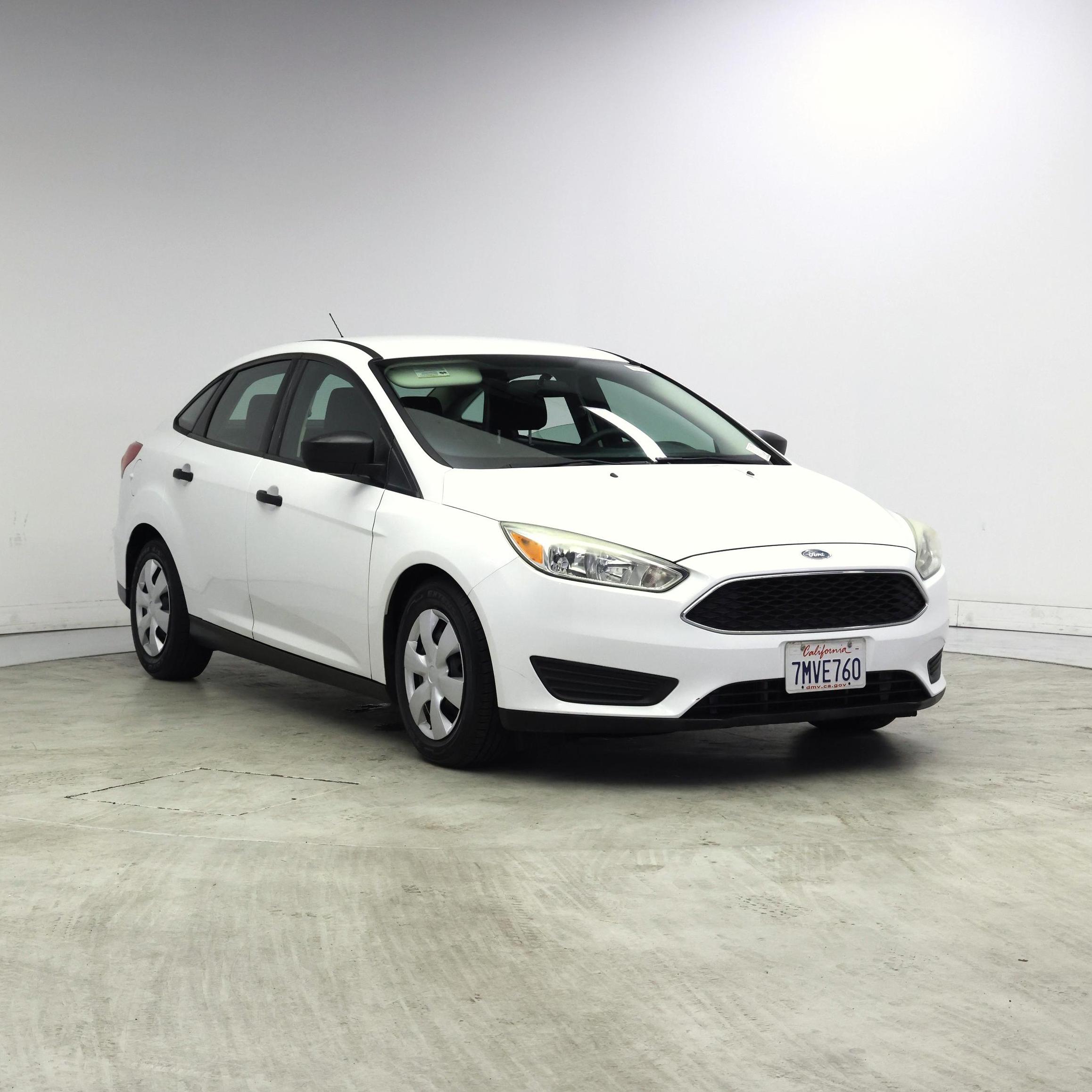 White 2015 Ford Focus Sedan Front-Wheel Drive Automatic